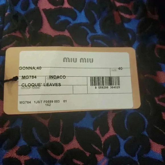 MIU MIU JACQUARD SKIRT - Picture 3 of 5